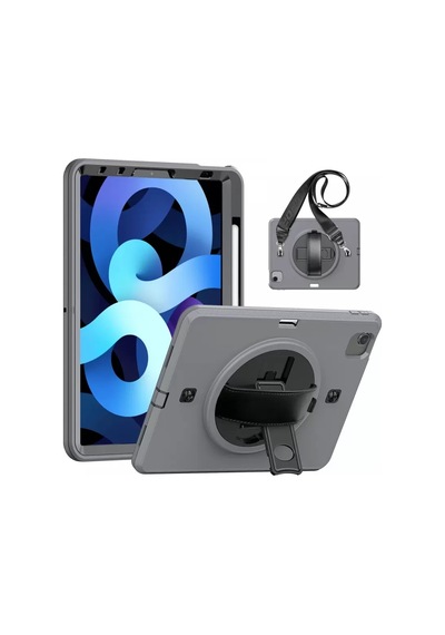 Newface Apple İpad Pro 11 2020 Kılıf Strap-c Otterbox Tablet Kapak - Gri Tablet Kılıfı