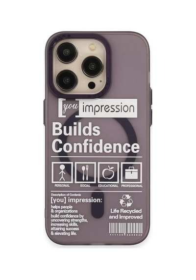 Newface Apple İphone 14 Pro Kılıf Apollo Magneticsafe Desenli Kapak - Apollo Mor - 6