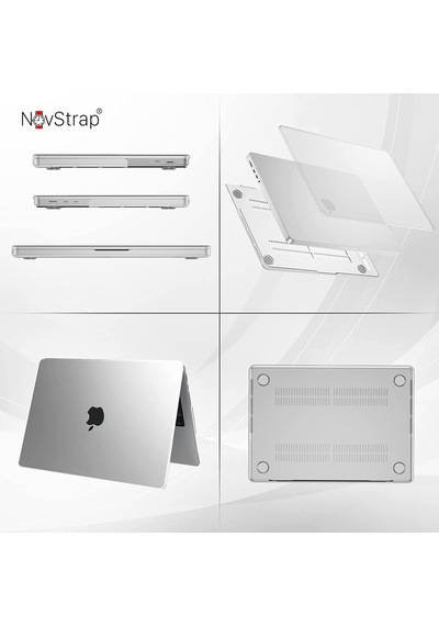 NovStrap Apple Uyumlu MacBook Pro 2023 14 inç 2021 M2 Pro/Max A2779 Kılıf Sert Mat Buzlu Kapak