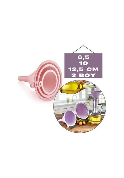 Pembe Renkli Pratik 3 Boy Huni Seti, 3'lü Huni Seti ,3 Boy Plastik Huni Plastik Diğer
