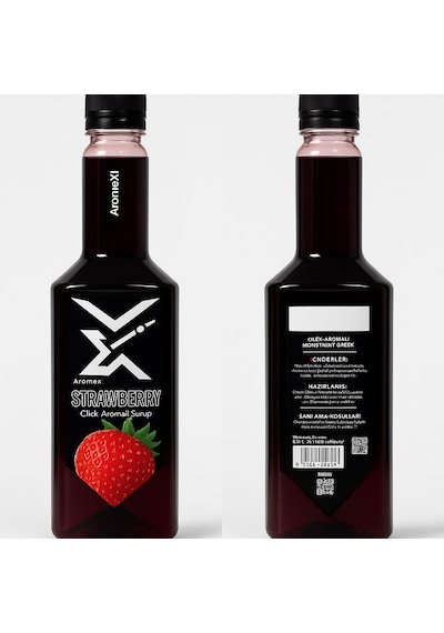 Çilek Aromalı Konsantre Şurup 700 Ml Kokteyl, Kahve, Smoothie Ve Tatlılar İçin Profesyonel Kullanım