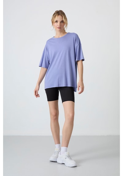 Oversize Fit Basic O Yaka 5li Paket Kadın T-shirt - 97285 Çok Renkli