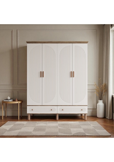 Comiet Sally 4 Kapaklı Çekmeceli Mdf Gardırop Aytaşı