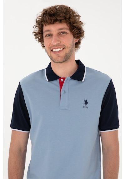 U.S. Polo Assn. Erkek Regular Fit Polo Yaka Mavi Tişört 50306871-VR036