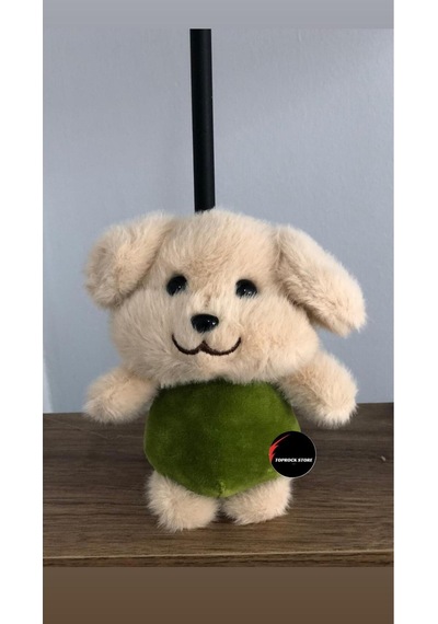 Sevimli Şirin Köpek Peluş Oyuncak Anahtarlık Hediyelik Uyku Arkadaşı 15 Cm Kahverengi