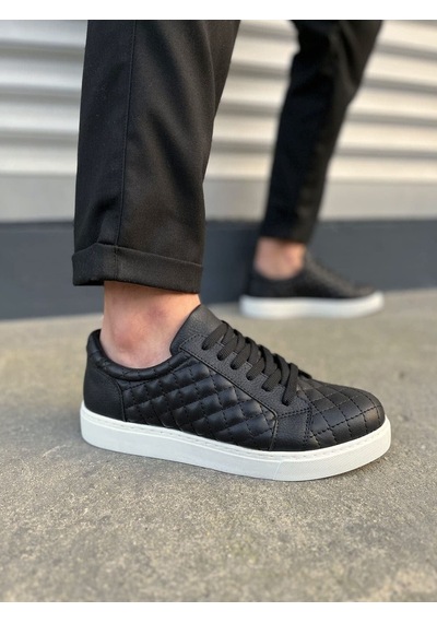 Aymood Jy166 Prestige Bağcıklı Cilt Kapitone Desenli Erkek Günlük Sneaker Ayakkabı Cbt - Siyah Aymood Jy166 Prestige Bağcıklı Cilt Kapitone Desenli Erkek Günlük Sneaker Ayakkabı Cbt - Siyah