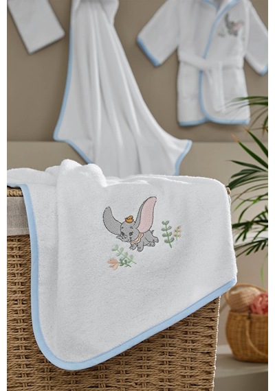 Disney Dumbo Joy Beyaz Bebe Seti Mavi Bıye