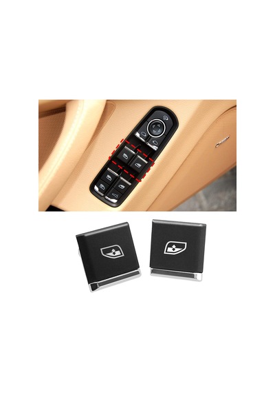 Porsche Cayenne Panamera Macan için Cam Açma Düğmesi Kapağı