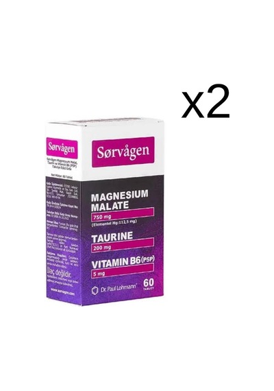 Sorvagen Magnezyum Malat 60 Tablet X2 Adet