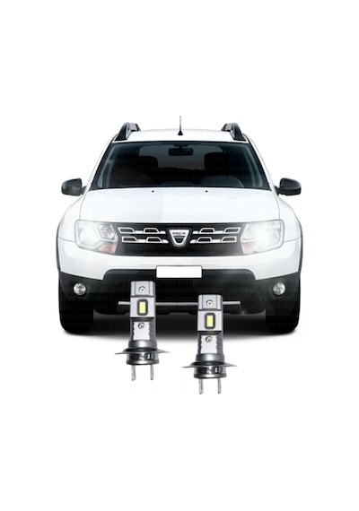 Megamarket06 Dacıa Duster Led Xenon Kısa Far Ampulü H7 Mini Led 2'li Set