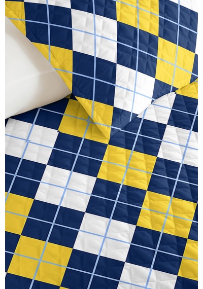 Lacivert Sarı Geometrik Genç Odası Tek Kişilik Pike Takımı - Ekose 160x220 Cm Kapitone Yatak Örtüsü Günbatımı Amber Kıyısı Lacivert Sarı Geometrik Genç Odası Tek Kişilik Pike Takımı - Ekose 160x220 Cm Kapitone Yatak Örtüsü Günbatımı Amber Kıyısı
