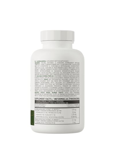 Ostrovit Ashw/agandha Hint Ginsengi 240 Kapsül 10 Mg Withanolid + 2 Mg Piperin Vegan Bitkisel Takviye