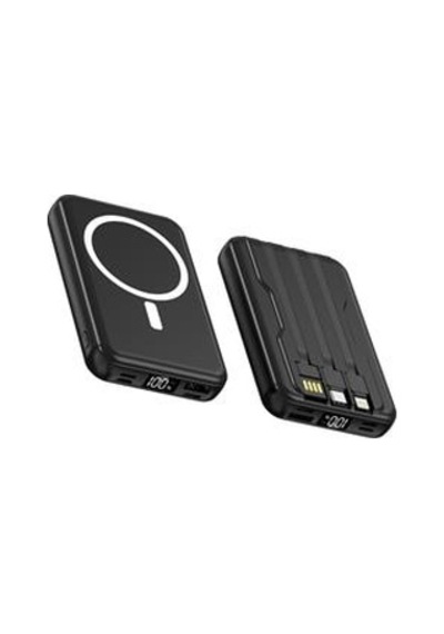 Snapron Snp-3005 10.000 Mah Kablosuz Hızlı Şarj Magsafe Powerbank Led Ekranlı Çoklu Girişli