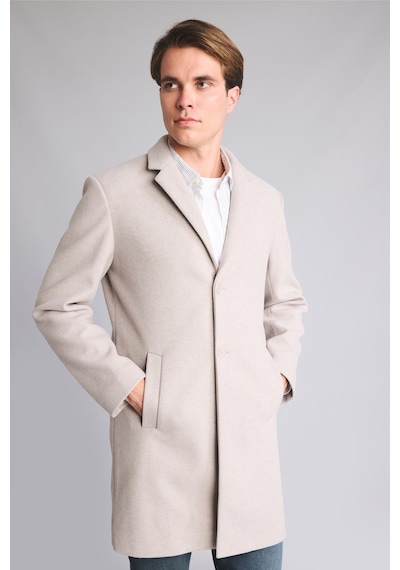Defacto Regular Fit Çentik Yaka Düğmeli Kaşe Parka H2722ax26augr207 Gri-gr207