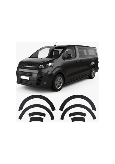 Opel Vivaro 2019 Ve Sonrası Uyumlu Çamurluk Dodik Seti 8 Parça Abs Mat Siyah