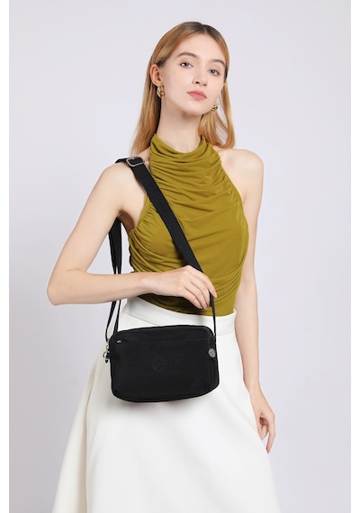 Smart Bags Günlük Küçük Boy Su Geçirmez Hafif Krınkıl Kumaş Kadın Omuz Çantası Buz Gri