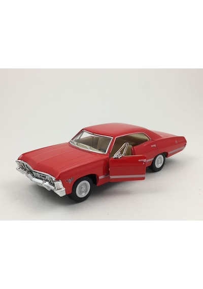 Kinsmart 1967 Chevrolet Impala 1:43 Kırmızı Çek Bırak Model Araba