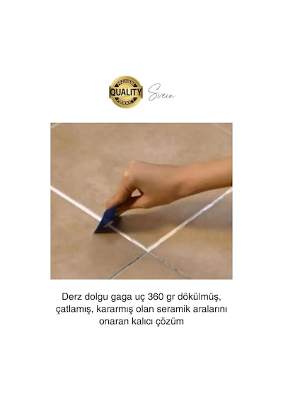 Premium Fayans Arası Bej Hazır Derz Dolgu Gaga Uç Tüp Mermer Mutfak Banyo Zemin Duvar Onarıcı