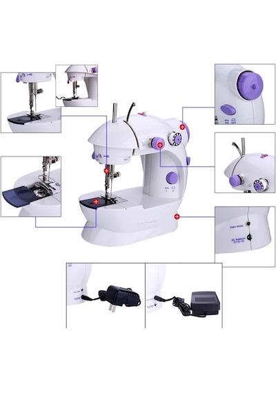 Mobgift Mini Ev Dikiş Makinesi Pedallı Sewıng Machine Portatif A+