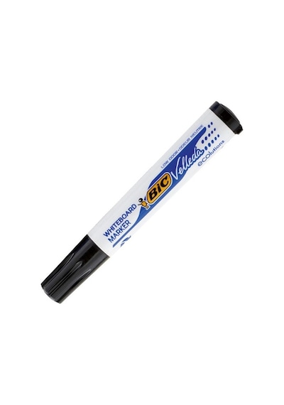 Bic 1751 Velleda Beyaz Tahta Kalemi Kesik Uç - Siyah