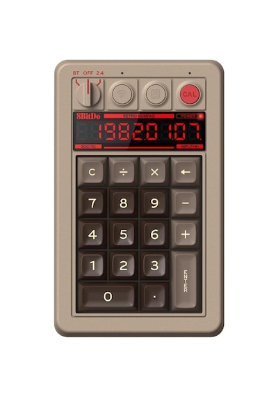 8bitdo Retro 18 C64 Edition Kablosuz Mekanik Numpad,hesap Makinesi Modu,windows Ve Android Uyumlu Kahverengi