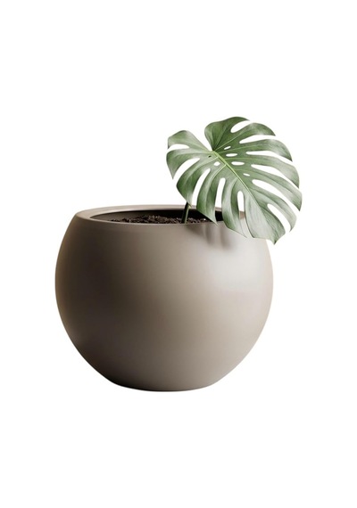 Modern Küre Saksı Orta Boy Dekoratif Salon Ve Bahçe Saksısı 20 Cm İçliksiz Diğer