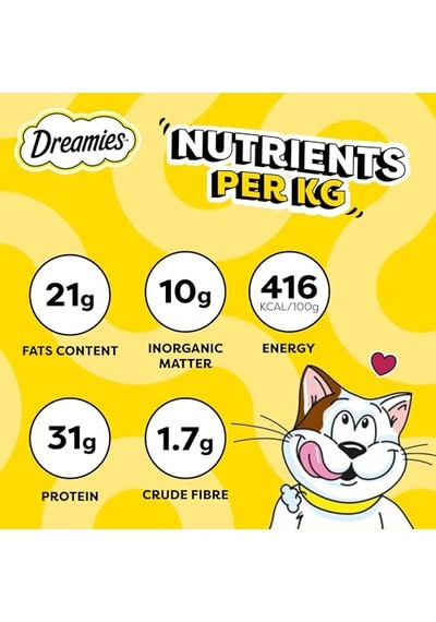 Ayrex Dreamies Kedi Ödül Maması, Somonlu, 60 G
