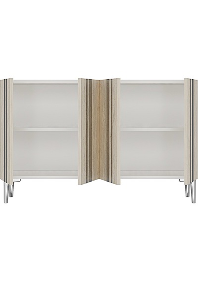 Ka1230bts Mia Konsol Ve Tv Sehpası Beyaz-traverten-silver 120cm
