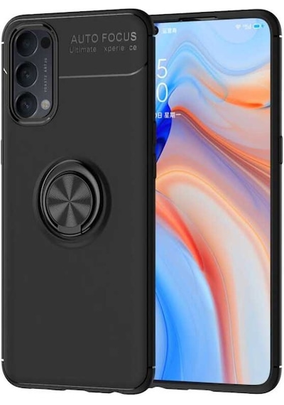 Oppo Reno 4 Kilif Lens Yüzüklü Tam Korumali Silikon Kapak 463563081