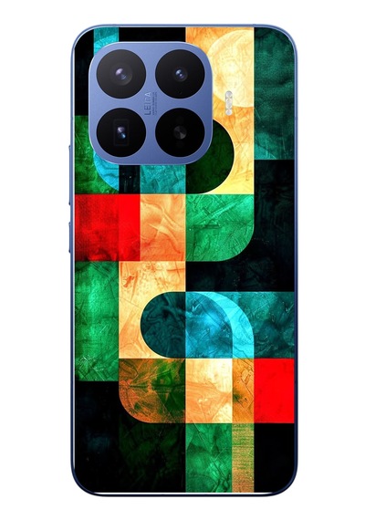 Xiaomi 17t Pro Uyumlu Modern Çizgiler Baskılı Silikon Kılıf Renkli