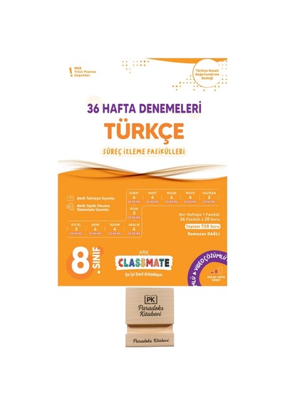 Okyanus Lgs 8. Sınıf Classmate Türkçe 36 Hafta Deneme + Telefon Standı