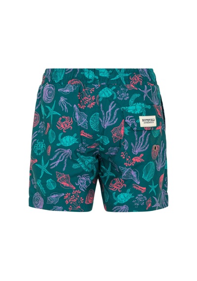 Routefıeld Routefield Vellkids Unisex Çocuk Yeşil Volley Short Multı-1 Yeşil