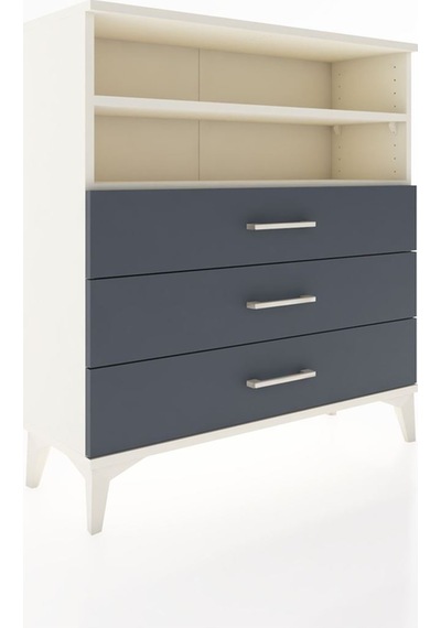 Arges Şifonyer 2 Raflı 3 Çekmeceli 88x30x96 Aytaşı-antrasit Aytaşı
