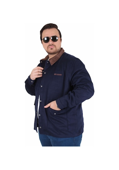 Mocgrande Büyük Beden Gabardin Mont Chaqueta Abrigo 25902 Lacıvert Lacivert