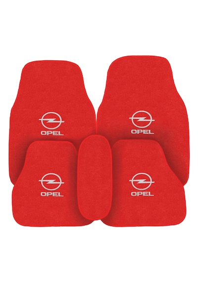 Opel Nakışlı Kırmızı Oto Halı Paspas Opel Sarı Araç Seyahat Boyun Yastığı & Opel Oto Aksesuar