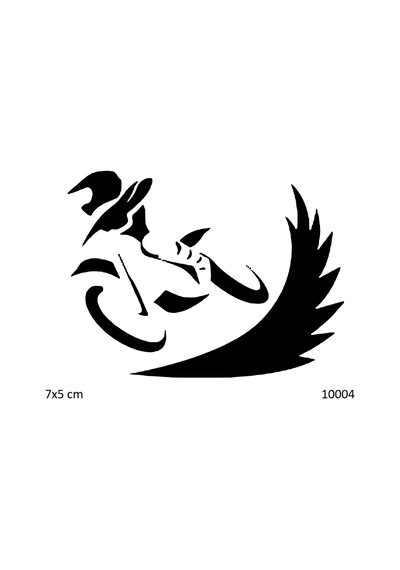 Airbrush Tattoo Hız Motoru Yapışkanlı Stencil Süsleme Ve Boyama Kalıbı