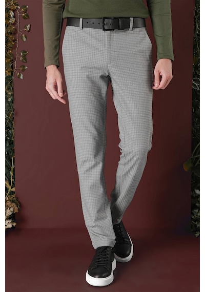 Efor P 1141 Slim Fit Gri Klasik Pantolon Gri