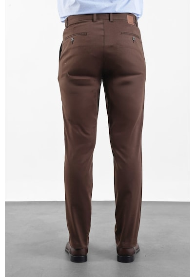 İmza Kahverengi Yan Cep Comfort Fit Pamuklu Chino Pantolon 1003260172