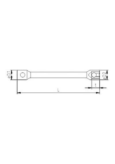 Izeltaş 1870 Ağır Tip Bijon Anahtarı Iki Ağız Uzun 24X27Mm