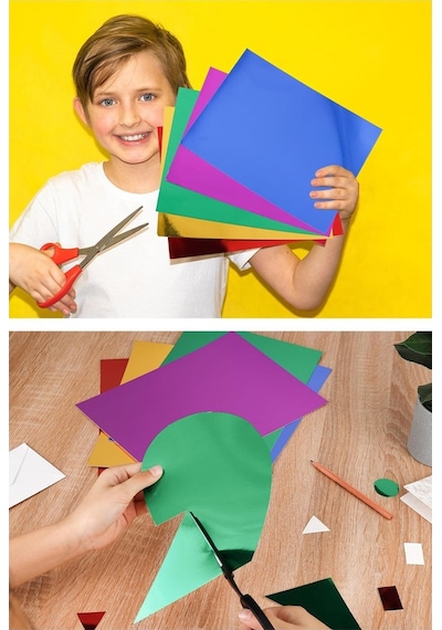 Pembe Renkli 35x50 Metalik Aynalı Fon Kartonu 5 Adet 1 Paket Artmaster Metalik Aynalı Fon Kartonu