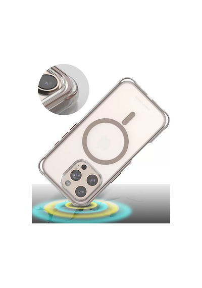 Apple iPhone  Uyumlu  15 Pro Max Hulk Magsafe Kapak - Beyaz