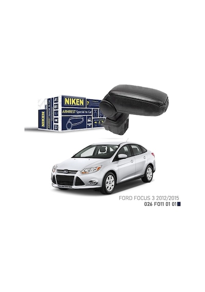 Niken Ford Focus 3 2012-2015 Araca Özel Kol Dayama Siyah - Ekolmaks