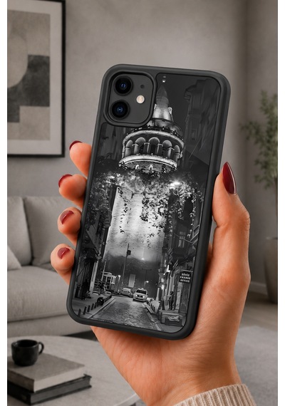 İphone 11 Uyumlu İstanbul Desenli Kamera Korumalı Darbelere Dayanıklı Kılıf 1248-istanbul-iphone11