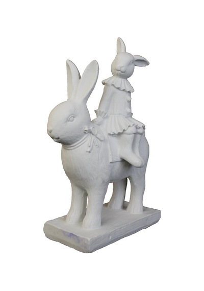 Polyester Tavşan Üzerinde Tavşan 28x20cm HYK798
