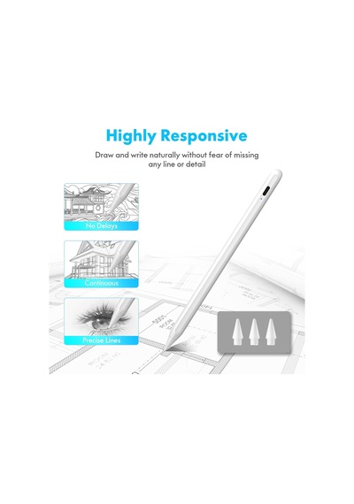 Apple Uyumlu iPad 2018-2024 İçin Stylus Kalem,ipad Pro 11/13 İnç M4,ipad Air 11/13 İnç M2,ipad 10/9/8/7/6,ipad Air 5/4/3,ipad Pro 11/12.9",ipad Mini 6/5 İçin Eğim Sensörlü Avuç İçi Reddi Aktif Stylus Kalem Belirtilmemiş Apple Uyumlu iPad 2018-2024 İçin Stylus Kalem,ipad Pro 11/13 İnç M4,ipad Air 11/13 İnç M2,ipad 10/9/8/7/6,ipad Air 5/4/3,ipad Pro 11/12.9",ipad Mini 6/5 İçin Eğim Sensörlü Avuç İçi Reddi Aktif Stylus Kalem Belirtilmemiş