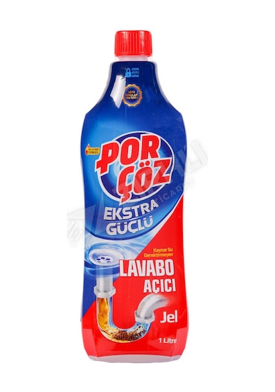 2 Adet Porçöz Jel Lavabo Açıcı 1 Lt