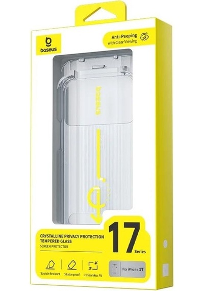 Baseus Crystalline Iphone 17 Pro Max Prıvacy Hd Temperli Cam Ekran Koruyucu