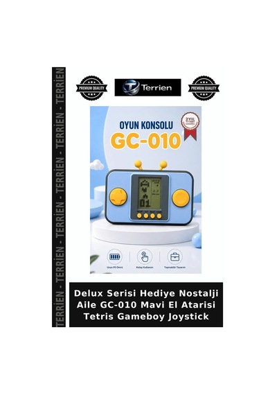 Delux Serisi Hediye Nostalji Aile Gc-010 Mavi El Atarisi Tetris Gameboy Joystick