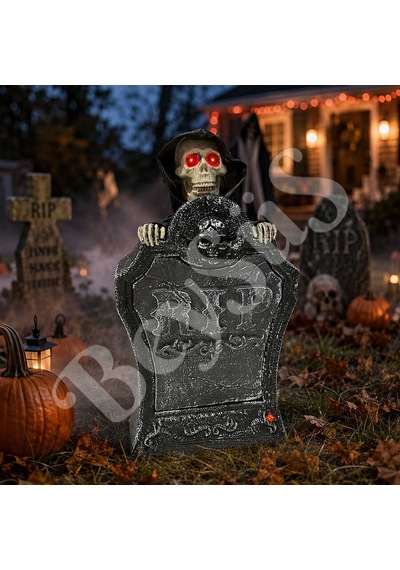 Halloween Cadılar Bayramı Mezar Taşı Hareket Sensörlü Işıklı Tüm Yaşlar