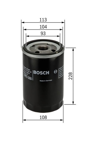 BOSCH F026407048 Yağ Filtresi Mıdlum I Iveco W1170-7